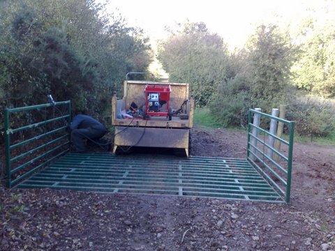 cattle grid installation