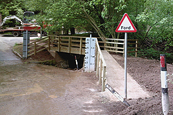 heightington ford timber bridge concrete abutments